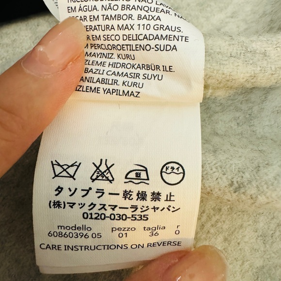 Virgin Wool and Cashmere Coat, 2-tone jacket - Picture 10 of 12